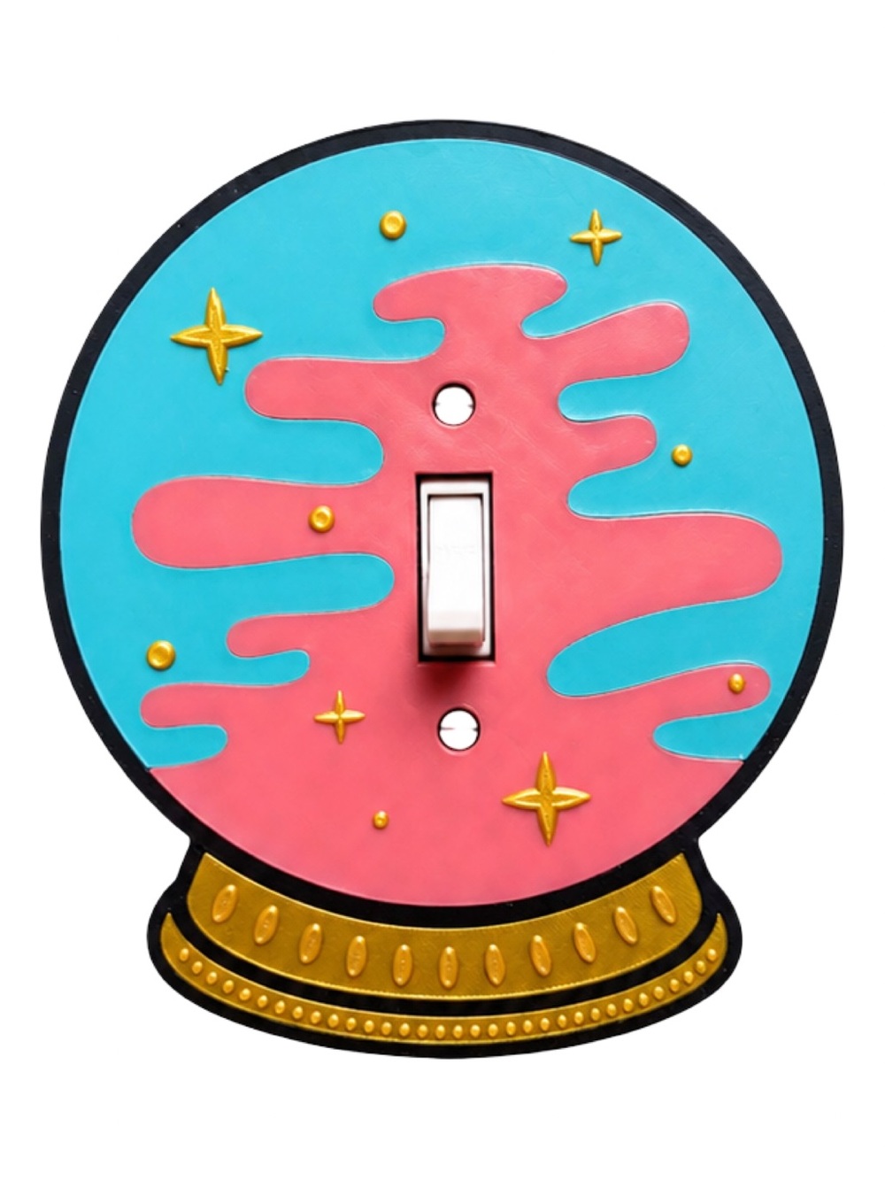 2/$25 3D Printed Pastel Crystal Ball Light Switch Cover Wall Plate Decor